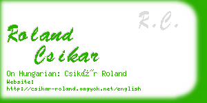 roland csikar business card